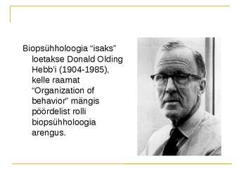 PowerPoint esitlus teemal-Bioloogiline psühholoogia #2