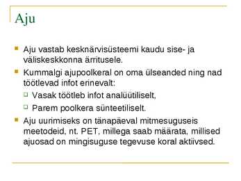 PowerPoint esitlus teemal-Bioloogiline psühholoogia #8