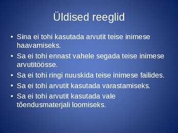 Andmekandjad ja NETIKETT #14