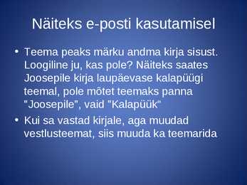 Andmekandjad ja NETIKETT #18