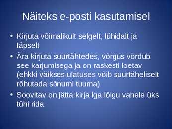 Andmekandjad ja NETIKETT #19