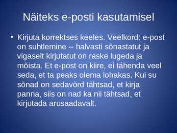 Andmekandjad ja NETIKETT #20