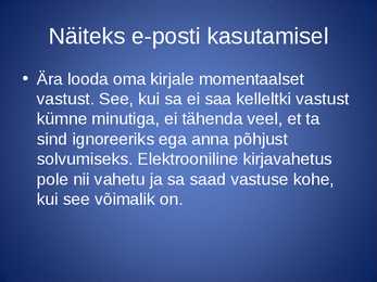 Andmekandjad ja NETIKETT #22