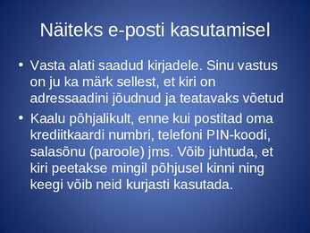 Andmekandjad ja NETIKETT #23