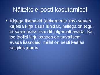 Andmekandjad ja NETIKETT #25
