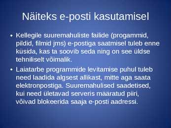 Andmekandjad ja NETIKETT #26
