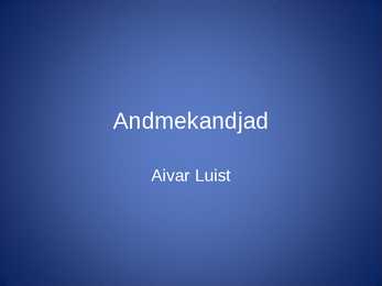 Andmekandjad ja NETIKETT