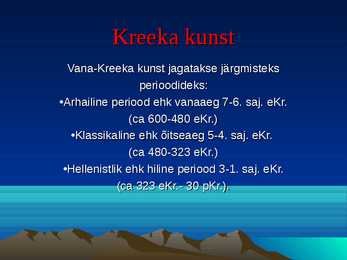 Kreeka kunst ja arhitektuur #4