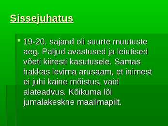 Teaduse areng 19 -20-sajandil #2