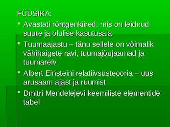 Teaduse areng 19 -20-sajandil #5
