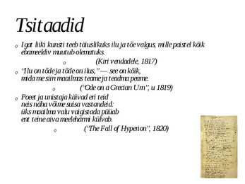 John Keats #7
