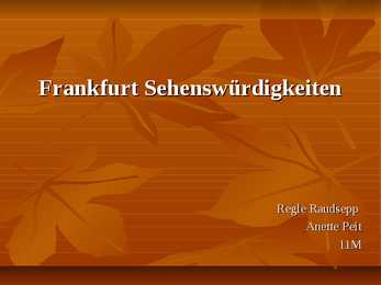 Frankfurdi vaatamisväärsused