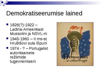 Demokraatiad tänapäeva maailmas- PowerPoint #2
