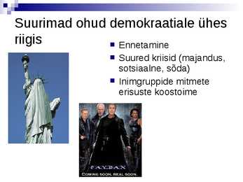 Demokraatiad tänapäeva maailmas- PowerPoint #12