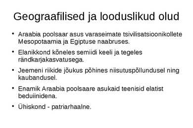 Araablased ja Islamimaad #2
