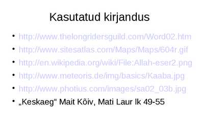 Araablased ja Islamimaad #11