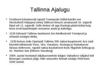 Eesti ajalugu- Tallinna ajalugu #4