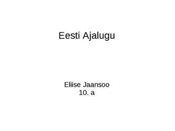 Eesti ajalugu- Tallinna ajalugu