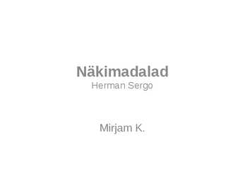 Raamatu-Näkimadalad-kokkuvõte