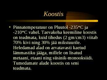 Planeet Pluuto iseloomustus #11