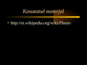 Planeet Pluuto iseloomustus #15