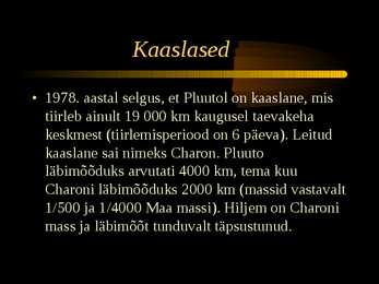Planeet Pluuto iseloomustus #7