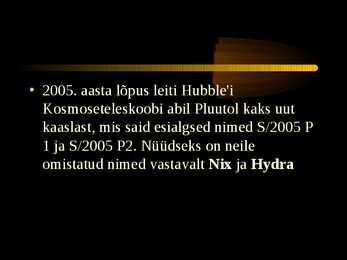 Planeet Pluuto iseloomustus #8