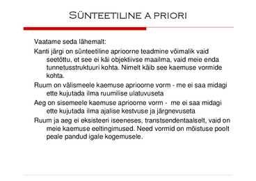 Aprioorsus #18