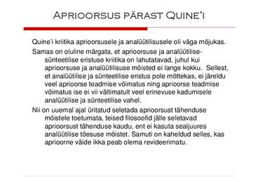 Aprioorsus #29
