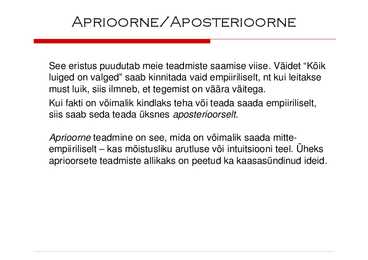 Aprioorsus #8