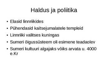 Sumeri kultuurid #3