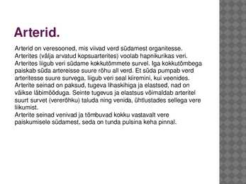 Veresooned ja vereringe #3