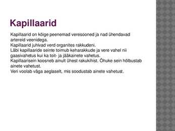 Veresooned ja vereringe #4