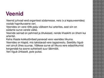 Veresooned ja vereringe #5