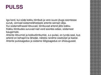 Veresooned ja vereringe #7