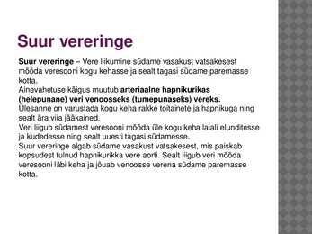 Veresooned ja vereringe #9