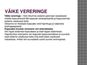 Veresooned ja vereringe #10