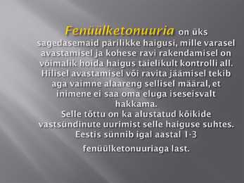 Fenüülketonuuria #3