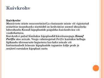 Kuivkrohv #2