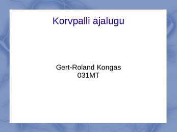 Korvpalli ajalugu
