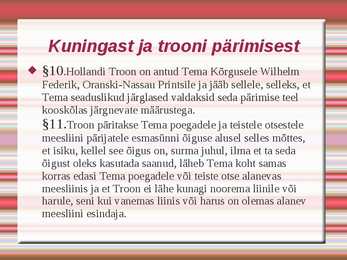 Hollandi Monarhia #9