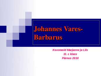Johann Vares-Barbarus