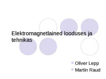 Elektromagnetlained ja elektronmagnetvõnkumine võnkeringis
