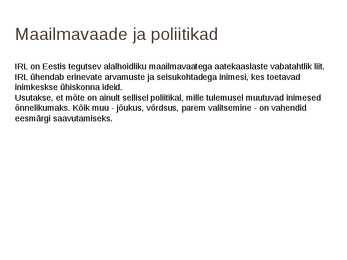 Powerpoint i esitlus IRL-ist #8