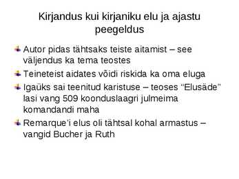 E M Remarque- Elusäde #4