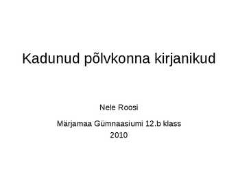 E M Remarque- Elusäde