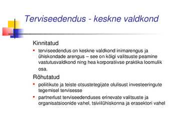 Terviseedendus #4