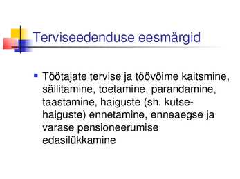 Terviseedendus #6