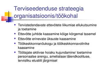 Terviseedendus #7