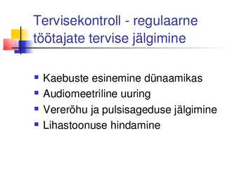 Terviseedendus #10